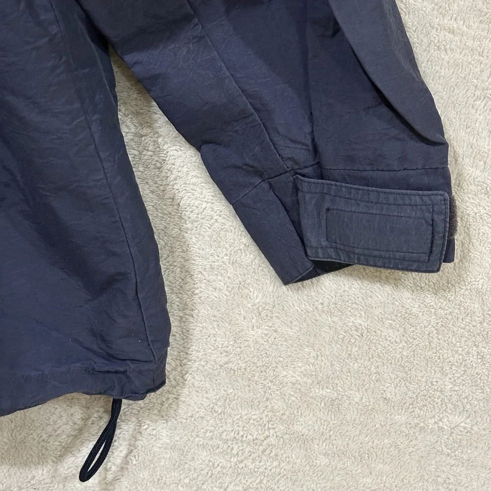 G.H. Bass & Co Navy Medium Windbreaker‎ 1/4 Zip Jacket Anorak Hiking Outdoor